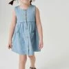 Next Kinder SLEEVELESS - Freizeitkleid - Blue Denim