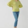 Next VOOP NECK - Strickpullover - Green | Damen
