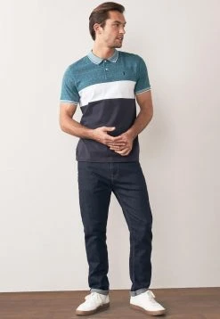 Next Herren CHEST BLOCK - Poloshirt - Blue