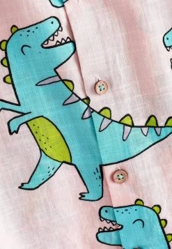 Next Kinder DINOSAUR PRINT SHORT SLEEVE - Hemd - Pink Blue -Next Verkäufe 2022 41404c05859e43aeb6e78d90671d36c6