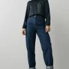 Next Damen Jeans Tapered Fit - Dark Blue Denim