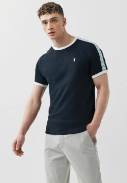 Next Herren BLOCKED - T-Shirt Print - Navy Blue Tape