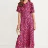 Next Damen Maxikleid - Pink Animal Print