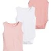 Next Kinder PINK 5 PACK GOTS ORGANIC COTTON VEST BODYSUITS (0MTHS-3YRS) - Body - Pink