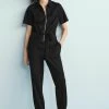 Next Damen ZIP UTILITY - Jumpsuit - Black