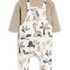 Next Kinder DINOSAUR SET (0MTHS-2YRS) - Latzhose - White
