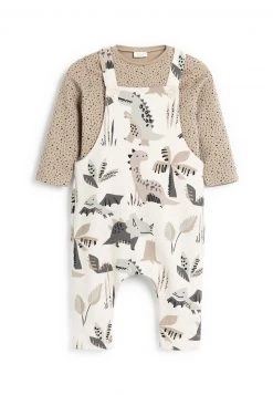 Next Kinder DINOSAUR SET (0MTHS-2YRS) - Latzhose - White