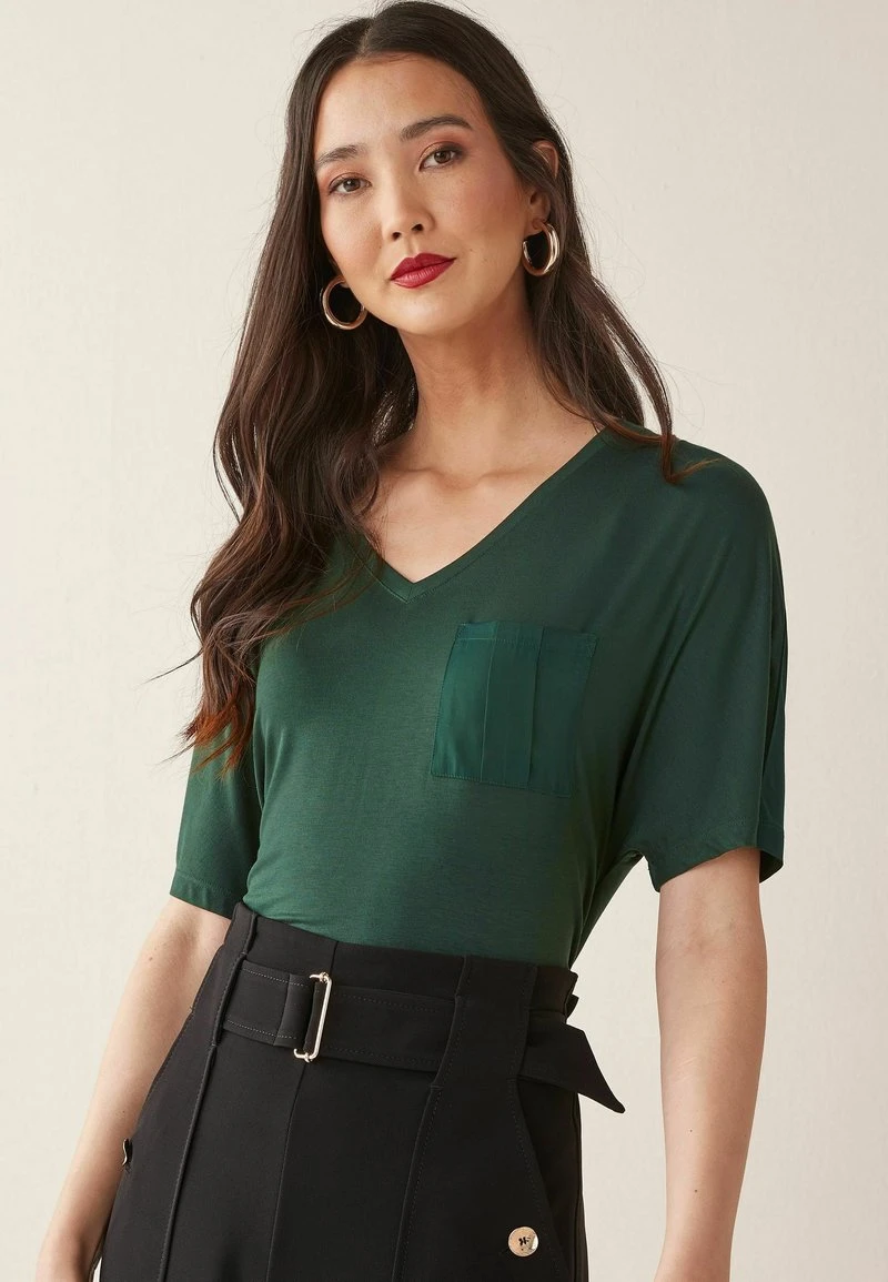 Next Damen SHORT SLEEVE - T-Shirt Basic - Teal 1 Next Damen SHORT SLEEVE - T-Shirt Basic - Teal