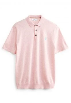 Next Poloshirt - Pink Marl With Stag Embroidery | Herren -Next Verkäufe 2022 4399632fef9844c8859b1c026212349d