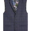 Next Herren CHECK SUIT - Anzugweste - Blue