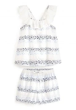 Next Damen EMBROIDERED CAMI AND SHORT SET - Nachtwäsche Set - White Blue -Next Verkäufe 2022 459999485dbc4289938be1bfff3bb98f