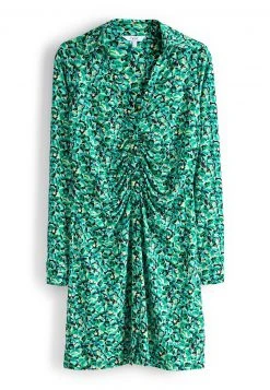 Next Damen LONG SLEEVE RUCHED - Blusenkleid - Green Floral Print -Next Verkäufe 2022 45f24006c22949ec899ec6c5b60aac1f