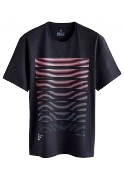 Next Herren T-Shirt Print - Navy Blue Bar Graphic -Next Verkäufe 2022 45fd9f5929644e2e87384e65ddeee380
