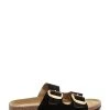 Next Damen DOUBLE STRAP FOOTBED - Pantolette Flach - Black