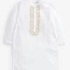 Next Kinder LONG LENGTH EMBROIDERED KURTA 3MTHS-7YRS - Langarmshirt - White