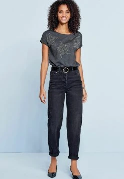 Next Damen T-Shirt Print - Charcoal Grey Studded Star -Next Verkäufe 2022 46944dc4267f40a4a5d826ce24df80d4