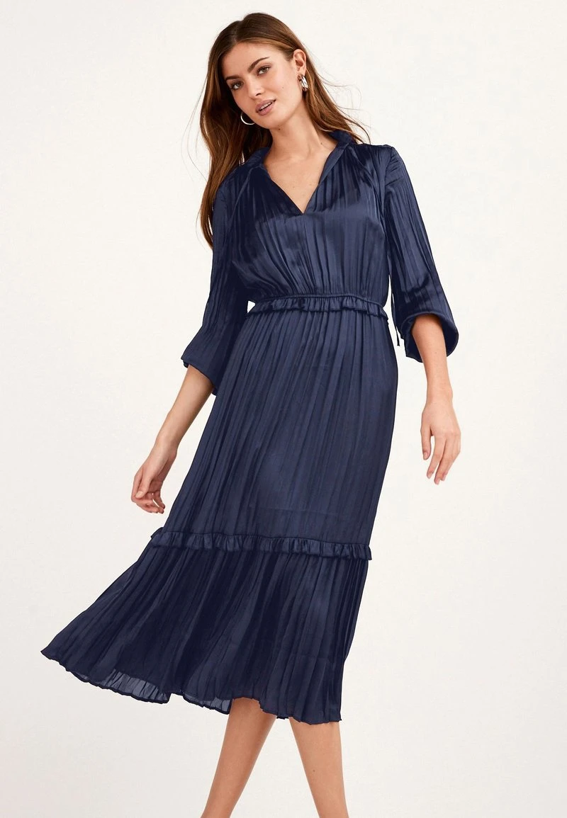 Next SATIN TIE NECK - Freizeitkleid - Dark Blue | Damen 1 Next SATIN TIE NECK - Freizeitkleid - Dark Blue | Damen