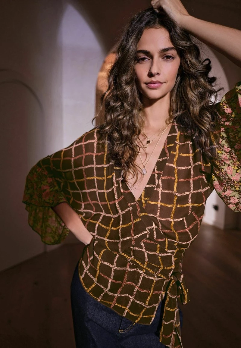 Next Damen WRAP - Bluse - Brown 2 Next Damen WRAP - Bluse - Brown – Bild 2