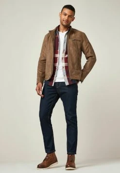 Next Herren RACER - Kunstlederjacke - Tan Brown