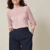 Next Damen YOKE ROLL - Strickpullover - Pink