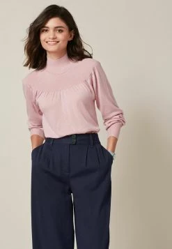 Next Damen YOKE ROLL - Strickpullover - Pink