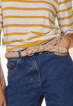 Next Damen Flechtgürtel - Tan