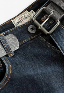 Next Herren BELTED - Jeans Straight Leg - Dark Blue -Next Verkäufe 2022 49bd990607124a7dbc9dc8e9904d3f46