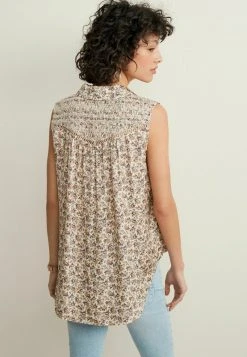 Next Damen SLEEVELESS - Bluse - Cream Floral