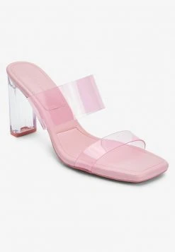 Next Damen PERSPEX TWO BAND - Pantolette Hoch - Pink -Next Verkäufe 2022 4a983aaeac9b4fce92a891388a14a604