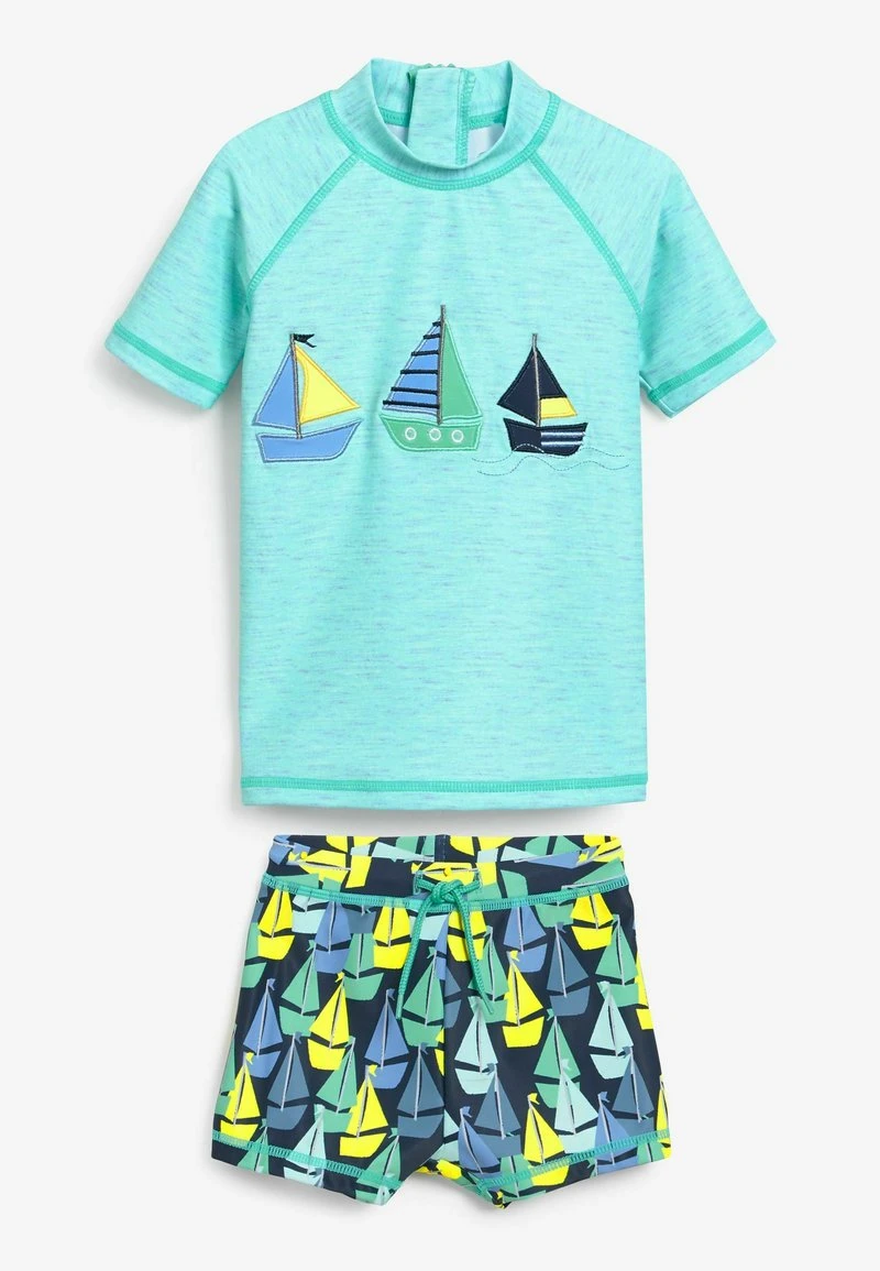 Next Kinder 2 PIECE SUNSAFE - Badeanzug - Blue 1 Next Kinder 2 PIECE SUNSAFE - Badeanzug - Blue