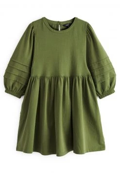 Next VOLUME SLEEVE - Jerseykleid - Khaki Green | Damen -Next Verkäufe 2022 4b9ee171e6b3432c887b189932390ff8