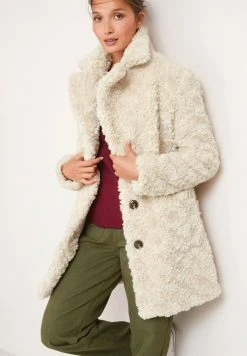 Next Damen TEDDY BORG - Wintermantel - Off-white