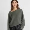 Next Damen ASYMMETRIC NECK - Strickpullover - Charcoal Grey