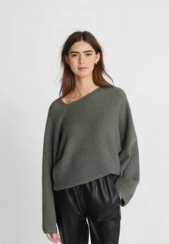 Next Damen ASYMMETRIC NECK - Strickpullover - Charcoal Grey