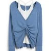 Next Damen YOGA COSY LAYER - Strickpullover - Blue