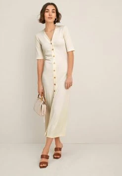 Next Damen SHORT SLEEVE - Etuikleid - Off White