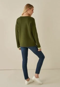 Next Damen TWO TONED V-NECK - Strickpullover - Khaki -Next Verkäufe 2022 5022b8016b2e4db0ac80e452403c6aa8