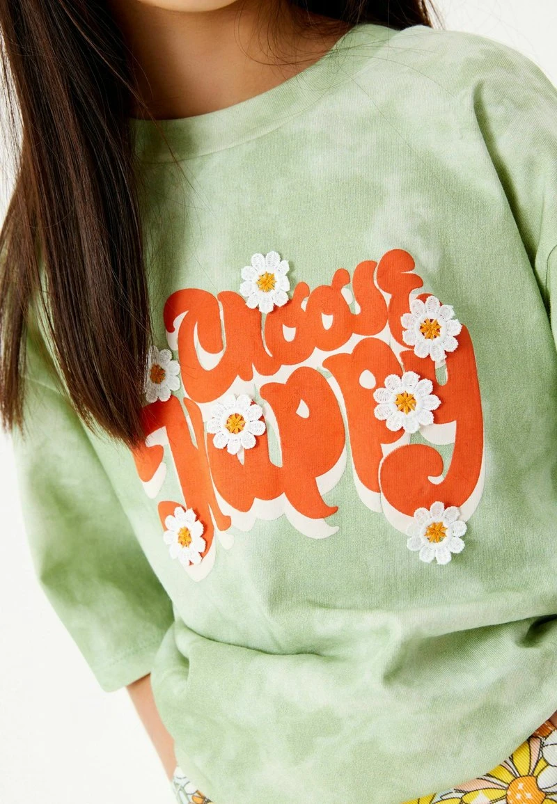 Next Kinder TIE DYE HAPPY DAISY GRAPHIC SHORT SLEEVE - T-Shirt Print - Green 4 Next Kinder TIE DYE HAPPY DAISY GRAPHIC SHORT SLEEVE - T-Shirt Print - Green – Bild 4
