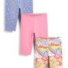 Next Kinder 3 PACK - Leggings - Hosen - Pink Purple Orange Retro Unicorn Print
