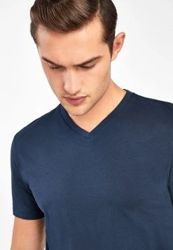 Next Herren V-NECK T-SHIRT-SLIM FIT - T-Shirt Basic - Blue -Next Verkäufe 2022 523e267aae104b6d9c1728ff21defe39
