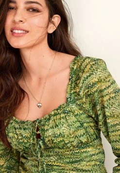 Next Damen LONG SLEEVE SQUARE NECK - Bluse - Lime Green Spacedye -Next Verkäufe 2022 5387485cac274ccb8b10d565927965a3