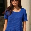 Next Damen FRILL - T-Shirt Print - Blue