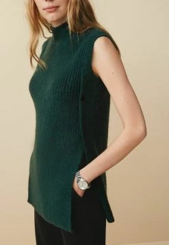 Next Damen BUTTON DETAIL LONGLINE SLEEVELESS - Strickpullover - Green -Next Verkäufe 2022 54e709ac581e4530a5082da5d11da01a