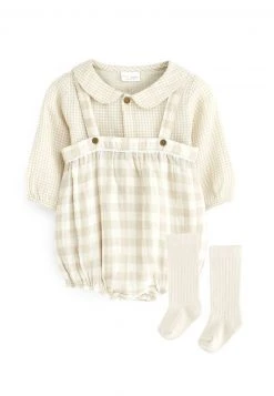Next Kinder PREMIUM 3 PIECE SET - Hemd - Brown Gingham