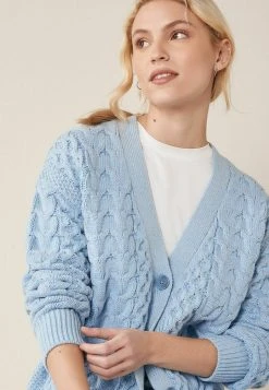 Next Damen CABLE BUTTON - Strickjacke - Blue -Next Verkäufe 2022 55d5d256b30d47efa373a21f956c9bc7