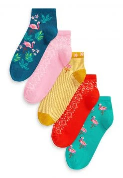 Next Damen FLAMINGO PATTERN 5 PACK - Socken - Blue Pink
