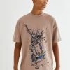 Next T-Shirt Print - Neutral Brown Skate Skeleton | Kinder
