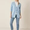 Next Damen CABLE BUTTON - Strickjacke - Blue