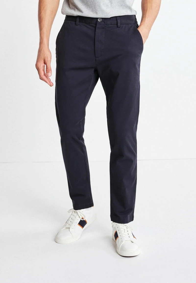Next Herren Chino - Navy Blue Elasticated Waist 1 Next Herren Chino - Navy Blue Elasticated Waist