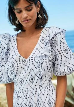 Next Damen Freizeitkleid - White Black -Next Verkäufe 2022 58090507c747481ba26cfc5973b5c765